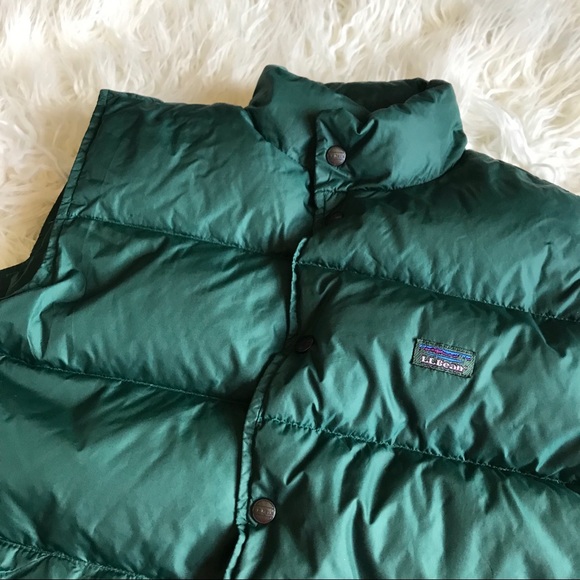 Vintage LL Bean green down puffer vest EUC - Picture 2 of 8